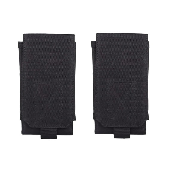 2 fundas universales multifunción para correr al aire libre de 6 pulgadas, para cinturón, funda para teléfono móvil (negro)