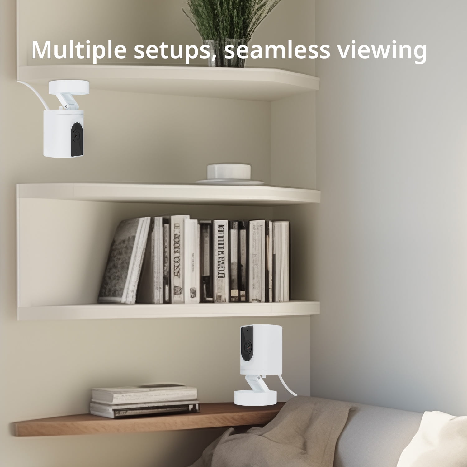 1080P Indoor Security Camera for Home 2.4G Small Wi-Fi Camera with Phone App, Motion Detection, Two-Way Audio, Night Vision, K11-2Pcs