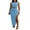 Sky Blue, variant on Lnzyyephy Women Summer 2 Pieces Outfits Solid Color Crew Neck Sleeveless Tank Tops Wrapped Hip High Slit Long Skirts Set