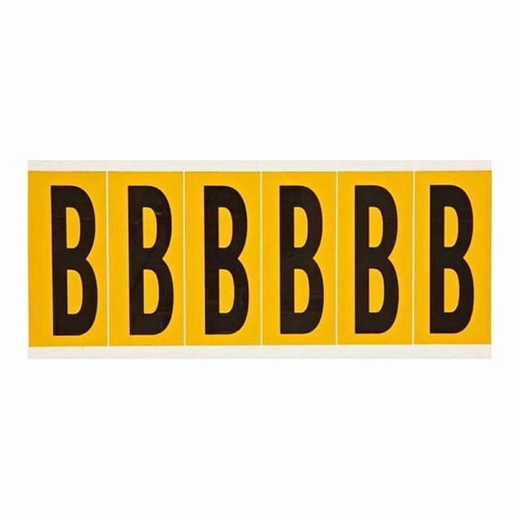 Brady Letter Label,B,1-1/2 in. W x 3-1/2 in. H 1550-B