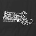 thumbnail image 2 of Home Is Where The Heart Is - Massachusetts T-Shirt | White Tee Gift, 2 of 5
