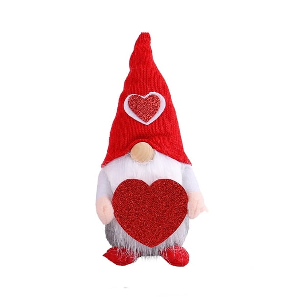 Xihbxyly Muñeca de Amor Tejida, Regalo de San Valentín Hecho a Mano, Adorable Muñeca Sin Rostro con Lazos, Decoración Acogedora para El Hogar, Recuerdo Sentimental, Perfecta para Parejas, Recordatori