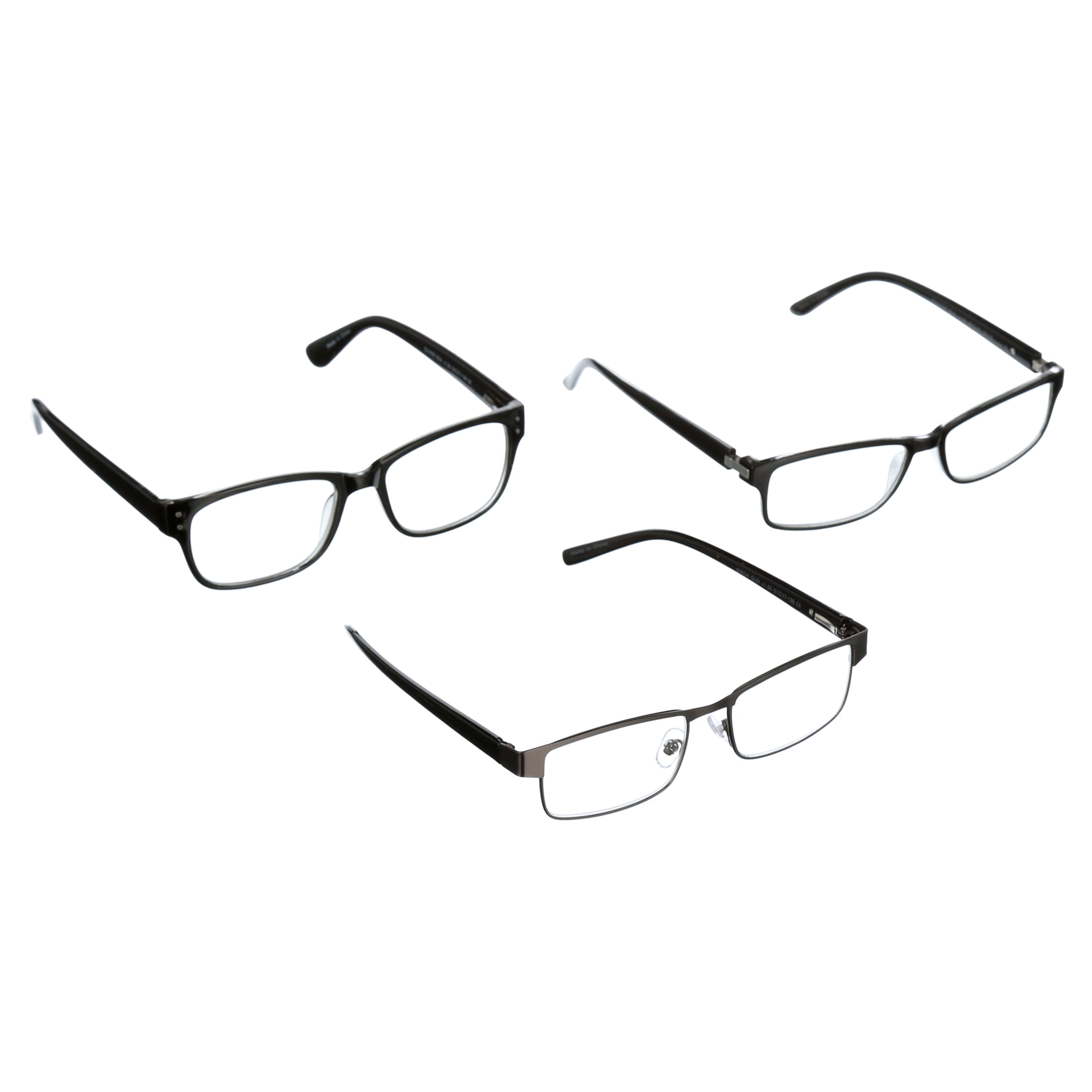 M+ Men's 3-pack Reading Glasses - Oliver/Birch/Frazier +1.25