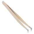 thumbnail image 5 of KAKOWELY Precision Eyelash Tweezers with Bent Tip for False Lashes Multi-Functional Makeup Tool for Easy Application and Removal Beige,4.45X"X0.31"X0.24", 5 of 5
