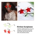 thumbnail image 3 of Shisuyan Decorative Sunglasses Gold Frame Red Lens 2Pairs 5.71X5.55X2.17In, 3 of 8