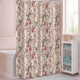 thumbnail image 5 of Shower Curtain Watercolor Floral Hummingbird Shower Curtains for Bathroom Decor, Waterproof Polyester Shower Curtain Set with Hooks, Extra Long 72" x 84" Spring Pink Flower Linen, 5 of 9