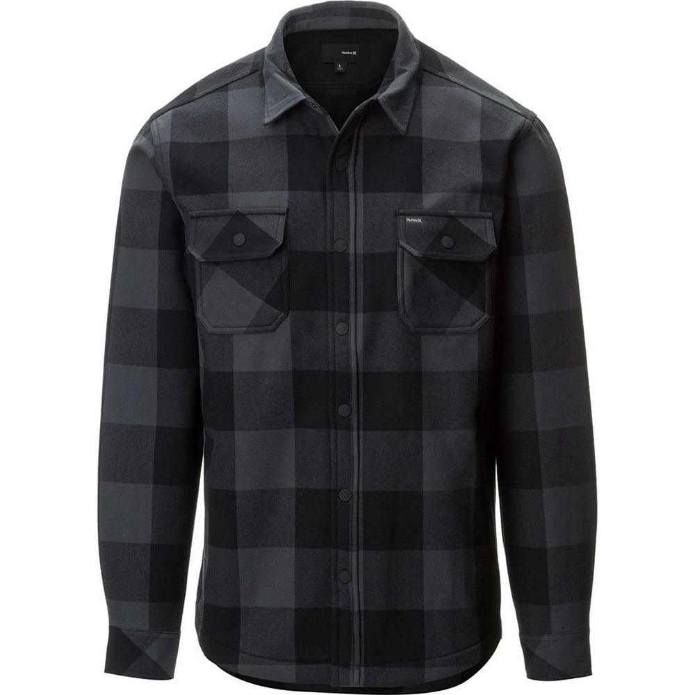 Hurley - Hurley Men's Clancy Plaid Lined Button Down Flannel Jacket ...