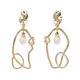 thumbnail image 1 of Accesorio de joyería con diseño único e irregular, elegantes pendientes colgantes de perlas para mujer, 1 of 7