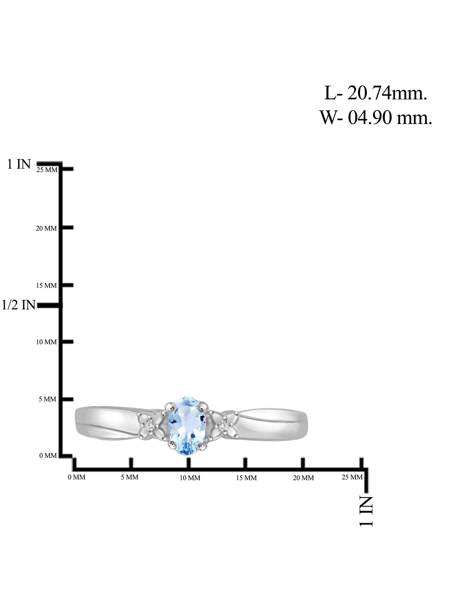 JewelersClub Sky Blue Topaz Ring Birthstone Jewelry – 0.25 Carat Sky Blue Topaz 0.925 Sterling Silver Ring Jewelry with White Diamond Accent – Gemstone Rings with Hypoallergenic 0.925 Sterling Silver