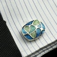 thumbnail image 4 of Pnellth 1 Pair Enamel Polishing Retro Pattern Men Cufflinks Electroplating Wear-resistant Shirt Cuff Buttons Clothing Accessories, 4 of 7