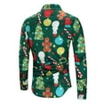 thumbnail image 5 of FASHIONWT Men Christmas Long Sleeve Button-Down Laple Shirt, 5 of 5
