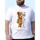 thumbnail image 1 of Men's Regular Size Cotton T-Shirt with Robotic Bear Print - Casual, Breathable & Stretchy Crew Neck Tee for Spring/Summer/Fall, REGULAR SIZE, 1 of 7