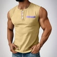 thumbnail image 7 of LIaqionyy Mens Shirts Sleeveless Button down Shirt Workout Muscle Tank Tops Casual Basic Summer Top Clothes, 7 of 7