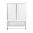 thumbnail image 4 of Tcbosik Wall Mounted Bathroom Cabinet with Towel Bar & Open Shelf, 19.1" Space-Saving Double Door Storage Organizer Cabinet for Small Bathrooms/Over the Toilet, White, 4 of 9
