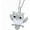 White, variant on AOBOCO Owl Necklace 925 Sterling Silver Owl Opal Necklace Cute Owl pandent Necklace for Women