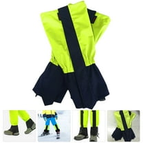 Minkissy 2Pcs Adjustable Ski Leg Gaiters Water Resistant Windproof Snow Leg Covers for Outdoor Hiking Camping