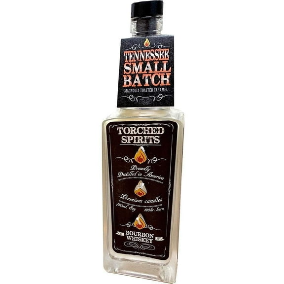 Torched Spirits Tennessee Small Batch Whiskey Candle Pine Nuts & Leather Scent