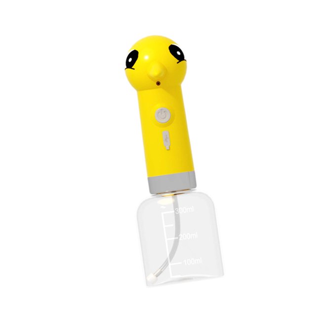 Dispensador automático de jabón y espuma para champú de mascotas, ideal para la limpieza del hogar de cachorros. amarillo