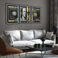 thumbnail image 2 of Hieng Dollar Money Canvas Wall Art Decor Vintage 100 Dollar Bill Motivational Poster Painting for Home Decor and Office Living Room Artwork Unframed, 2 of 6