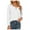 White, variant on qolati Womens Tops Dressy Casual Ruffled Long Sleeve Shirts Trendy V Neck Ruched Front Tunic Blouses Spring Clothes