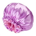 thumbnail image 1 of Bonnet de Nuit en Satin de Soie Réutilisable et Ajustable, Longue et Bouclée, 1 of 6