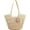 Beige, variant on Straw Tote Bag for Women Summer Vacation Beach Handbags Boho Rattan Woven Shoulder Purse Zipper Closure