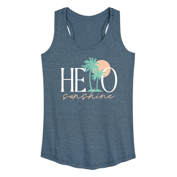 Instant Message - Hello Sunshine Palms - Women's Racerback Tank Top