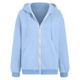 thumbnail image 7 of Godom Hoodies for Women Zip Up Hoodie Oversized Sweatshirt Fleece Jackets Fall Winter Coats 2025 Fashion, 7 of 7