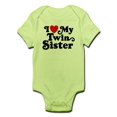 thumbnail image 1 of CafePress - I Love My Twin Sister Infant Bodysuit - Baby Light Bodysuit, 1 of 1