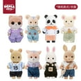 thumbnail image 6 of Sylvanian Families Short Nose Kangaroo Family Calico Critters Hopper Kangaroo Family,  Collectible Doll Animal Figures Bunny Doll Decoration for Easter-Random clothing, 6 of 14