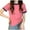 Pink1, variant on yillto Girls Summer Shirts Casual Loose Short Sleeve Crew Neck Tee Trendy Plain Basic Tshirts Outfits