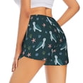 thumbnail image 2 of Uemuo Cute Turtle Pattern Women's Athletic Shorts High Waisted Running Shorts with Liner Pockets Gym Elastic Workout Shorts-X-Large, 2 of 9