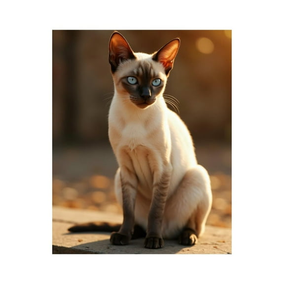 Paint by Numbers Kit for Adults, Siamese Cat Sunset Silhouette Paint by Numbers, Easy Paint by Numbers Kit for Adults Beginner, DIY Adult Paint by Number Kits on Canvas, Home Decor