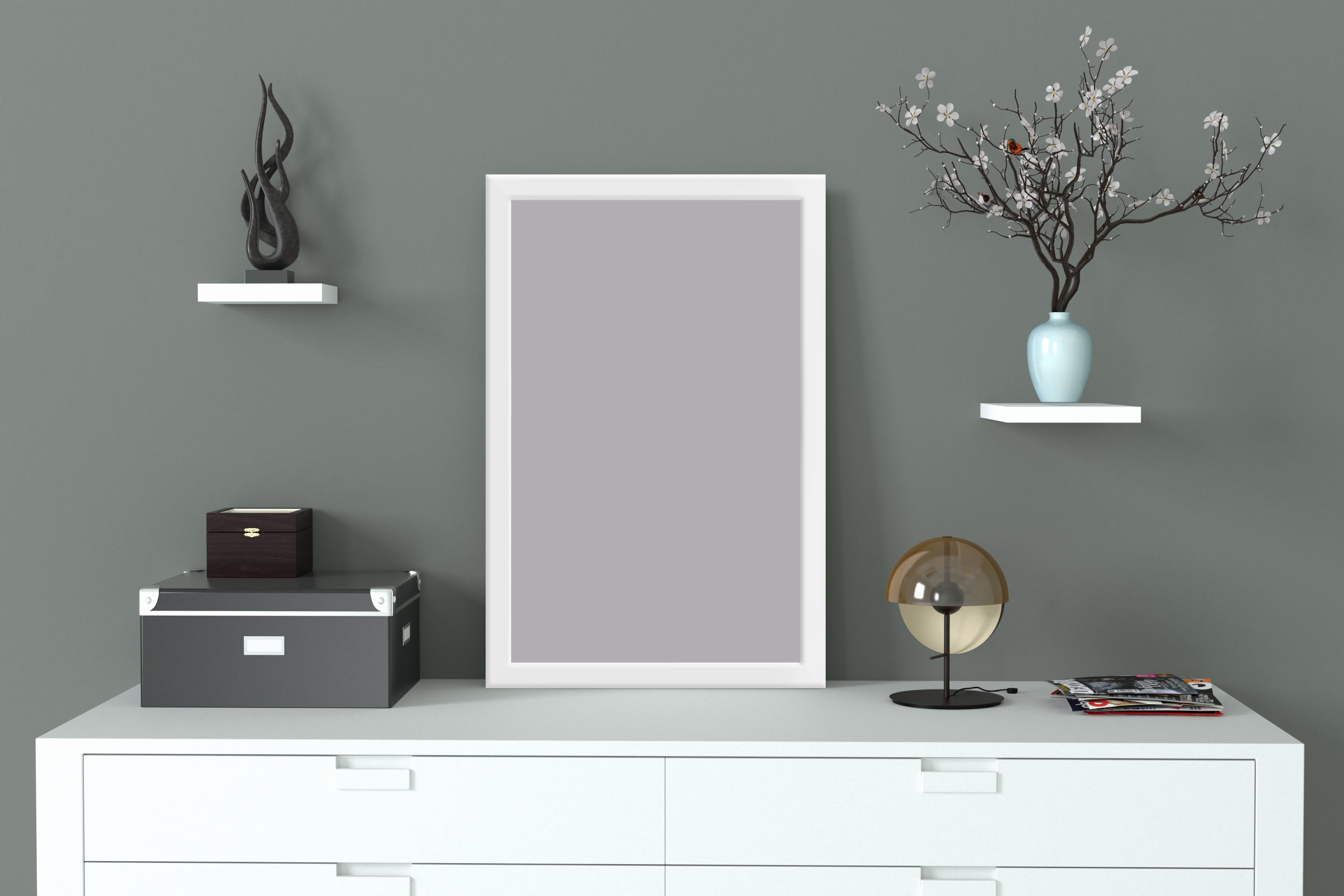 PFF PictureFrameFactoryOutlet - 14x19 Inch - Premium 1.25" White Profile - Picture Frame for Artwork, Puzzles, Photos, Certificates