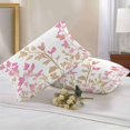 thumbnail image 3 of Outdoor Pillow Cover Watercolor Spring Pink Yellow Flower Set of 2 Waterproof Throw Pillowcases Floral Leaf Decorative Patio Furniture Pillows for Couch Garden Indoor & Outdoor Use, 3 of 9