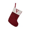thumbnail image 3 of Xuniizn Personalized Christmas Stockings with Initials - Custom Embroidered Stocking Set, Luxury Velvet Xmas Stockings for Family, Holiday Christmas Decorations, Red, New Model V, 3 of 4