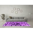 thumbnail image 3 of Ahgly Company Indoor Rectangle Abstract Purple Modern Area Rugs, 2' x 5', 3 of 4