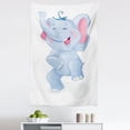 thumbnail image 1 of Animal Tapestry, Funny Laughing Animal Shower Animal Happiness Theme, Fabric Wall Hanging Decor for Bedroom Living Room Dorm, 5 Sizes, Pale Blue Pink, by Ambesonne, 1 of 1