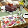 thumbnail image 3 of CounterArt "Zinnias & Butterflies" 4-Pack Reversible Flexible Plastic Tabletop Placemats, 3 of 8