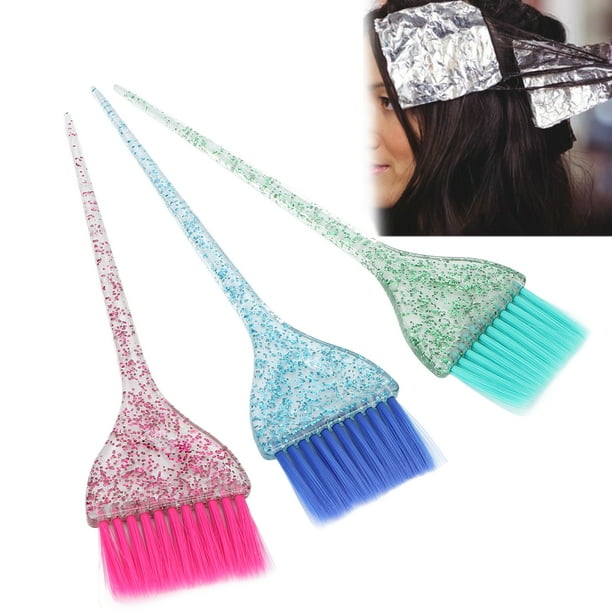 Glittering hair dye brush, stylish soft bristles, professional salon hair  dye tool, hair coloring brush