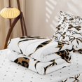 thumbnail image 5 of Erosebridal Retro Leopard Bow Zipper Queen Comforter Set with Fitted Sheet and 2 Pillowcases for Women Girls, Brown Cheetah Animal Print Ribbon Zipper Bedding Set, Reversible, 4 Pieces, 5 of 7