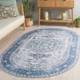 thumbnail image 2 of SAFAVIEH Arizona Merrilyn Oriental Machine Washable Area Rug, Beige/Blue, 5' x 8' Oval, 2 of 13