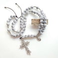 thumbnail image 3 of Catholic Rosary Beads Necklace with Cross Pendant 10.5mmRound Beads Christening Favor Communion Pray Rosary Chain, 3 of 4