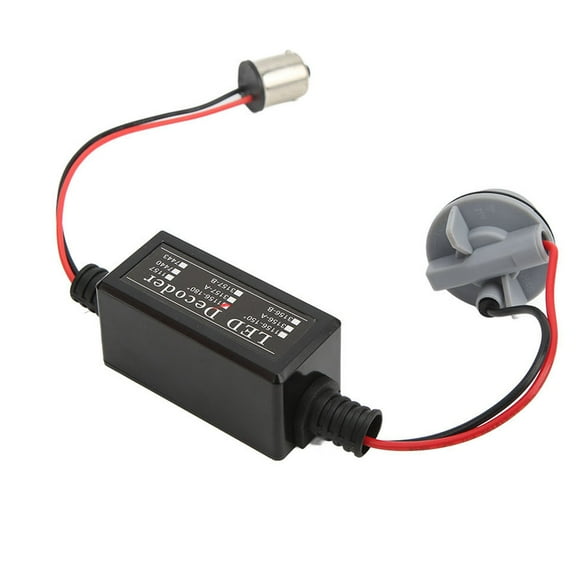 LED Decoder Qiilu LED Decoder丨LED Decoder Resistor Turn Signal Light Warning Error Canceller Anti Flicker For Automobile In Vehicle Technology GPS