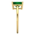 thumbnail image 3 of Clara Pucci 14K Yellow Gold Solid Gold Emerald Solitaire Anniversary Ring for Women - 2 cttw Emerald Cut, 3 of 8