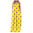 thumbnail image 2 of B91xZ Robes Formelles pour Femmes Robe Mini Sans Manches Col à Revers Ceinturée Veste d'Été Décontractée avec Poches, Jaune G, 2 of 2