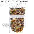 thumbnail image 7 of HELLHERO Sunflower Pattern Soft Non-Slip 2 Pack with Stretch Toilet Cover Set Washable, 7 of 7