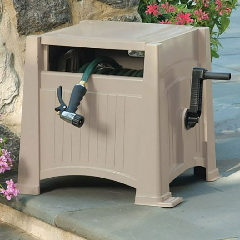 Suncast Slide Trak 165 ft. Taupe Free Standing Hideaway Hose Reel Suncast Slide Trak 165 ft. Taupe Free Standing Hideaway Hose Reel
