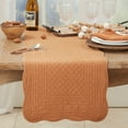 thumbnail image 3 of Saro Lifestyle 1400.TC1672B 16 x 72 in. Charming Quilted Oblong Table Runner, Terracotta, 3 of 5