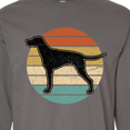thumbnail image 4 of Inktastic Vizsla Dog Retro Sunset Long Sleeve T-Shirt, 4 of 5